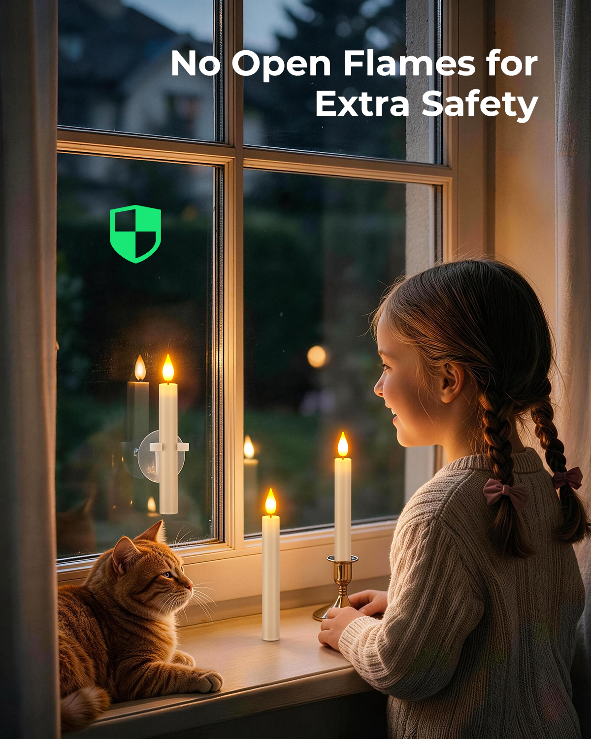 PChero 10Pcs Rechargeable Sensor Dawn to Dusk Window Candles - 图片 4